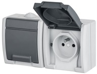GREY AQUANT Hermetická dvojzásuvka IP55 GREY AQUANT Hermetická dvojzásuvka IP55