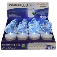 12x LED VLOŽKY SRDCE SVIEČKY, BIELA + BATÉRIE ELEKTRICKÁ SVIEČKA 12x LED VLOŽKY SRDCE SVIEČKY, BIELA + BATÉRIE ELEKTRICKÁ SVIEČKA