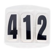 Súťažné číslo, 3-miestne, zapínanie na suchý zips, biela/čierna, Covalliero