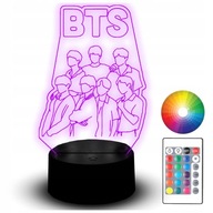 LED NOČNÁ LAMPA K-POP BTS 3D DARČEK NÁZOV LED NOČNÁ LAMPA K-POP BTS 3D DARČEK NÁZOV