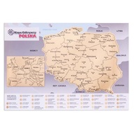 MAPA Poľska Stieracia mapa cestovateľa