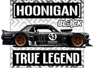 NÁLEPKA HOONIGAN Ken Block True Legend 115x85 NÁLEPKA HOONIGAN Ken Block True Legend 115x85