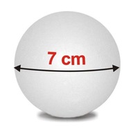 Polystyrénová guľa, polystyrénová guľa, 7 cm, 10 ks