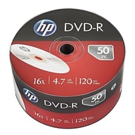 HP DVD-R, DME00070-3, 4,7 GB, 16x, hromadné, 50-balenie, nepotlačiteľné, 12