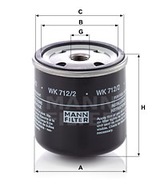 Mann-Filter WK 712/2 Palivový filter Mann-Filter WK 712/2 Palivový filter