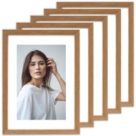 Sada rámov Prírodný drevený rám 5 ks 21x30 Sada rámov Prírodný drevený rám 5 ks 21x30