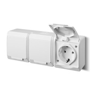 Trojzásuvka Schuko n/t IP44 0326-02 Hermes Trojzásuvka Schuko n/t IP44 0326-02 Hermes