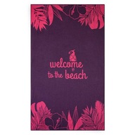 Plážová osuška 100x160 Vitajte na pláži ružová