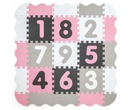 MILLY MALLY FOAM MAT PUZZLE JOLLY 3x3 DIGITS - RUŽOVÁ ŠEDÁ