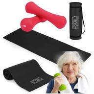 Penová podložka na fitness a jogové cvičenie + činky Penová podložka na fitness a jogové cvičenie + činky