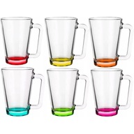 Sada pohárov 250 ml s farebným dnom, 6 ks hrnčekov na čaj Glasmark Sada pohárov 250 ml s farebným dnom, 6 ks hrnčekov na čaj Glasmark
