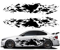 BOČNÉ NÁLEPKY NA AUTO V TVAR 200x44cm BOČNÉ NÁLEPKY NA AUTO V TVAR 200x44cm