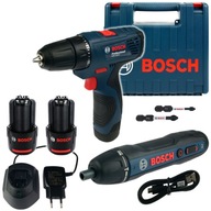 SKRUTKOVAČ BOSCH GSR 120-LI + SÚPRAVA SKRUTKOVANIA GO 2