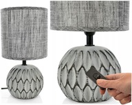 KERAMICKÁ STOLNÁ LAMPA, SIVÁ, BOHO ŠTÝL, 26CM KERAMICKÁ STOLNÁ LAMPA, SIVÁ, BOHO ŠTÝL, 26CM