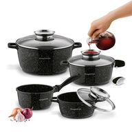 Veľká SADA HRNCOV INDUKČNÉ KERAMICKÉ hrnce 9 kusov + pokrievky Kingstone Veľká SADA HRNCOV INDUKČNÉ KERAMICKÉ hrnce 9 kusov + pokrievky Kingstone