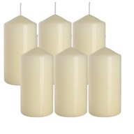 6x Sviečky ECRU CANDLE Krémový VALEC svadobný 12 cm 6x Sviečky ECRU CANDLE Krémový VALEC svadobný 12 cm