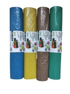 Vrecia na odpadky segregačné, 4 farby, 120L, 100 ks LDPE Vrecia na odpadky segregačné, 4 farby, 120L, 100 ks LDPE