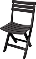 Antracitová plastová skladacia stolička 80 x 45 cm