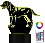 3D LED nočná lampa Pes Lablador Meno gravírované 3D LED nočná lampa Pes Lablador Meno gravírované