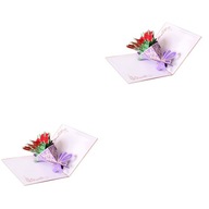 2x pohľadnice z papierových kvetov