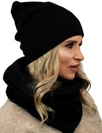 POLISH Set ČIAPKA + SUKŇA Tunnel Scarf - ČIERNY dámsky zimný set POLISH Set ČIAPKA + SUKŇA Tunnel Scarf - ČIERNY dámsky zimný set