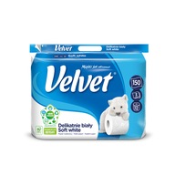Toaletný papier. Velvet Delic. Biele 12 roliek 3 vrstvy. Toaletný papier. Velvet Delic. Biele 12 roliek 3 vrstvy.