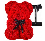 Valentínsky darček Medvedík s lupienkami ruží XXL 40cm
