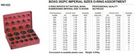 Sada palcových O-krúžkov NBR BOX 382 ks. Sada palcových O-krúžkov NBR BOX 382 ks.