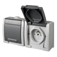 AQUANT dvojitá GNT hermetická zásuvka 2x2P+Z IP55 AQUANT dvojitá GNT hermetická zásuvka 2x2P+Z IP55