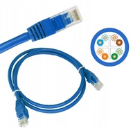 Patch-cord U/UTP kat.6 PVC 0,5m modrá 5 kusov Patch-cord U/UTP kat.6 PVC 0,5m modrá 5 kusov
