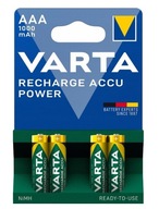 Varta R3 ACCU POWER 1000 AAA batérie 4 ks. Varta R3 ACCU POWER 1000 AAA batérie 4 ks.