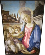 Obrazovka Madonna, dieťa a 2 anjeli od Botticelliho Obrazovka Madonna, dieťa a 2 anjeli od Botticelliho