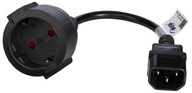 Akyga Schuko-IEC-C14 adaptér na napájací kábel 15cm Akyga Schuko-IEC-C14 adaptér na napájací kábel 15cm