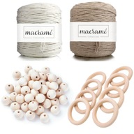 Macrama Kit Natural Béžový reťazec - 30 EL Macrama Kit Natural Béžový reťazec - 30 EL