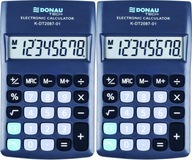 Malá vrecková kalkulačka Donau Tech, 8-miestne, 116x68x18 mm, čierna x2 Malá vrecková kalkulačka Donau Tech, 8-miestne, 116x68x18 mm, čierna x2