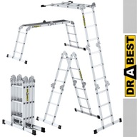 Kĺbový skladací rebrík 4x3 150 kg DRABEST PRO