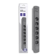 Qoltec Prúžok prepäťovej ochrany | 6 zásuviek | 2 x USB Qoltec Prúžok prepäťovej ochrany | 6 zásuviek | 2 x USB