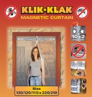 MAGNETICKÁ SIEŤ NA KOMÁRY 130/120/110 x 220/210 BIELA