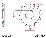 JT JTF565.15 PREDNÉ OZUBENÉ KOLO JT JTF565.15 PREDNÉ OZUBENÉ KOLO