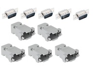5x zástrčka DB9 komplet so samčím krytom 5x zástrčka DB9 komplet so samčím krytom
