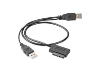 USB (M) + napájanie -> SATA Slim SSD adaptér (pre)