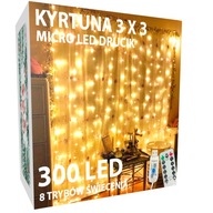 MIKRO LED ZÁCLONA 3 X 3 DRÔTOVÉ SVETLO NA DIAĽKOVÉ OVLÁDANIE TEPLÁ MIKRO LED ZÁCLONA 3 X 3 DRÔTOVÉ SVETLO NA DIAĽKOVÉ OVLÁDANIE TEPLÁ