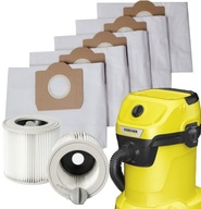 5x VRECKO + UMÝVATELNÝ FILTER do vysávača KARCHER WD3 5x VRECKO + UMÝVATELNÝ FILTER do vysávača KARCHER WD3