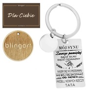 Gravírovaný prívesok na kľúče, DARČEK PRE SYNA, prívesok z chirurgickej ocele, BLINGART Gravírovaný prívesok na kľúče, DARČEK PRE SYNA, prívesok z chirurgickej ocele, BLINGART