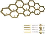 Kovový vešiak na šaty 3D HEX Honeycombs Gold, 60 cm Kovový vešiak na šaty 3D HEX Honeycombs Gold, 60 cm