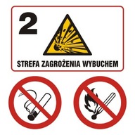 Zóna s nebezpečenstvom výbuchu 2. Zákaz fajčenia NB037F1PN Zóna s nebezpečenstvom výbuchu 2. Zákaz fajčenia NB037F1PN