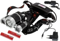 Čelovka 3x LED T6 CREE 18650 Nabíjačky Čelovka 3x LED T6 CREE 18650 Nabíjačky