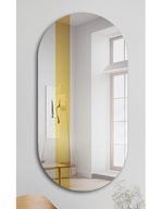 Ozdobné oválne zrkadlo so zlatým prúžkom EMMA 50x120