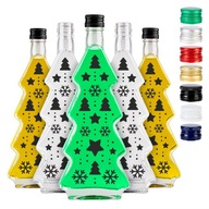 5x SKLENENÉ FĽAŠE TVARU VIANOČNÉHO STROMČEKA 500 ML S HVIEZDAMI NA VIANOČNÝ LIKÉR 5x SKLENENÉ FĽAŠE TVARU VIANOČNÉHO STROMČEKA 500 ML S HVIEZDAMI NA VIANOČNÝ LIKÉR