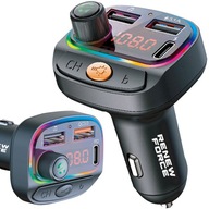 Auto bluetooth FM transmitter FAST PD nabíjačka 24W QC3.0 USB-C RGB Auto bluetooth FM transmitter FAST PD nabíjačka 24W QC3.0 USB-C RGB